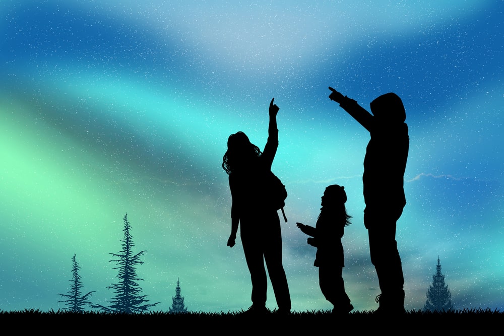 northern lights with kids